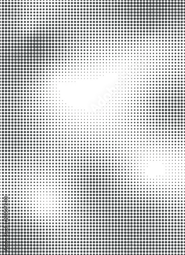 Monochrome Halftone Gradient Dot Field Abstract Background