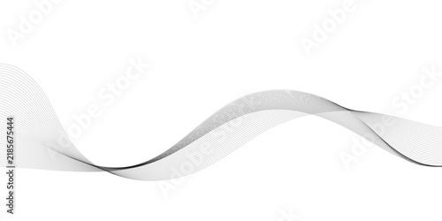 Abstract smooth contour wave lines background on white
