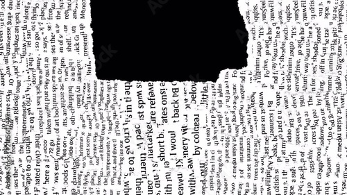 Abstract Newspaper Texture Overlay with Dynamic Torn Paper Effects.