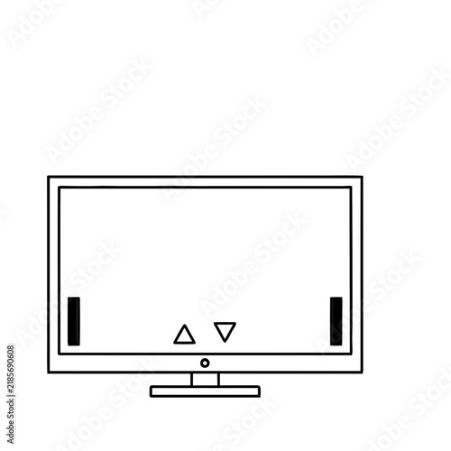 Television screen with simple graphics