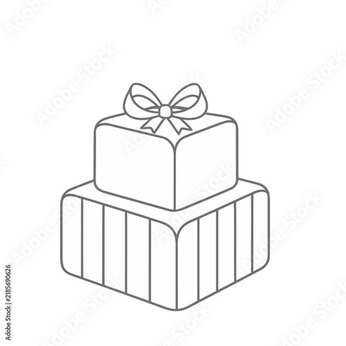 Two-tier gift box with bow