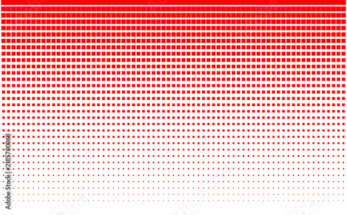Red Halftone Dot Pattern Gradient Transition Background Element Isolated on Transparent Background