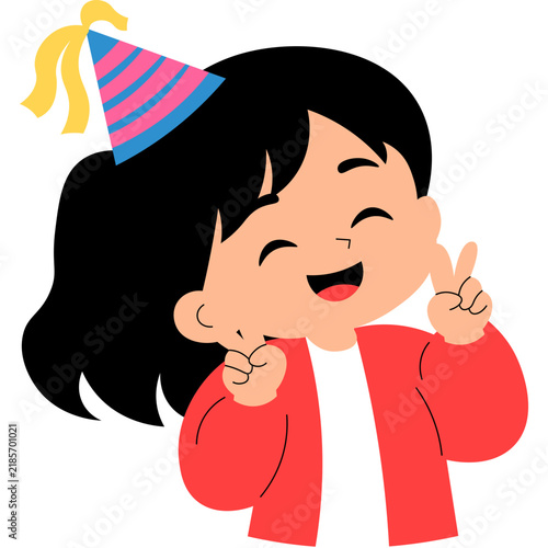 Kid Celebrating New Year Illustration
