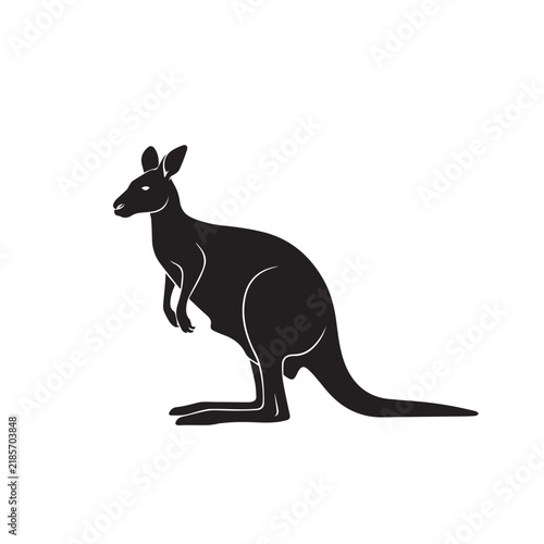 Kangaroo Silhouette Vector Set
Wild Kangaroo Black Silhouette
Kangaroo Silhouette Black and White Illustration