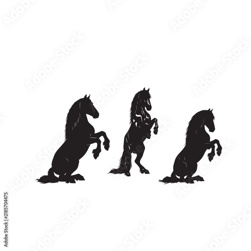 Friesian Horse Sitting Silhouette Vector Set
Friesian Horse Black Silhouette Illustration
Sitting Horse Black and White Vector
