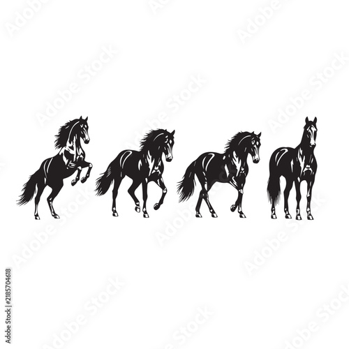 Friesian Horse Sitting Silhouette Vector Set
Friesian Horse Black Silhouette Illustration
Sitting Horse Black and White Vector