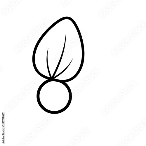 Simple leaf and circle illustration