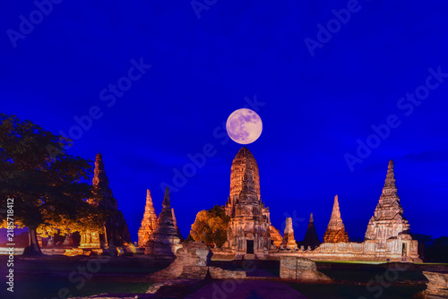 Wat Chaiwattanaram at Ayutthaya history park, Thailand