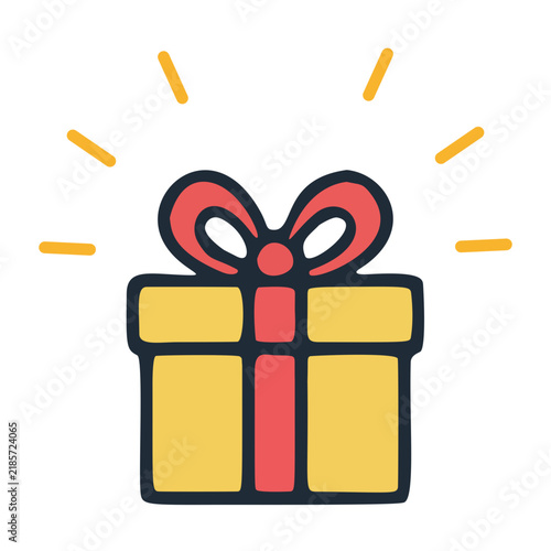 Gift Box Icon Vector Illustration for Christmas, Birthday, and Celebration Design