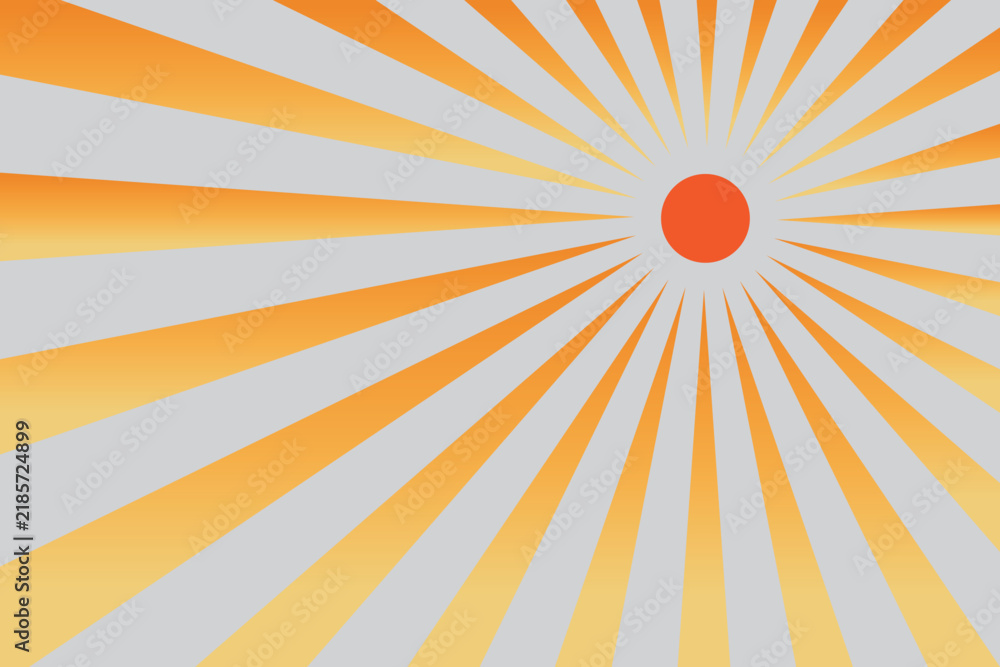 Obraz premium Orange Retro Sunburst Background with Radial Stripes. A bold abstract design suitable for posters, banners, wallpapers, advertising, packaging, and modern graphic design projects.