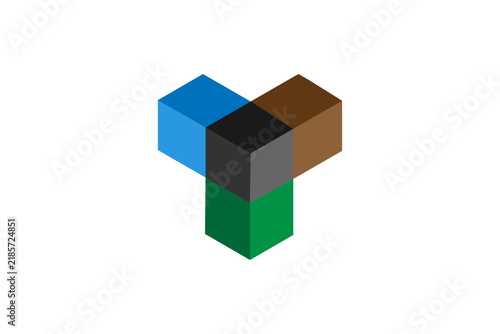 Abstract Geometric Letter Y Icon Vector