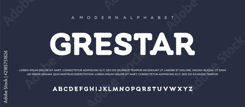 a modern minimalist geometric font typeface design