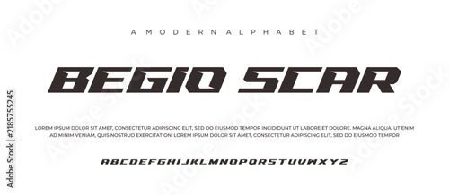 Abstract sport modern fonts sport digital game music future creative font
