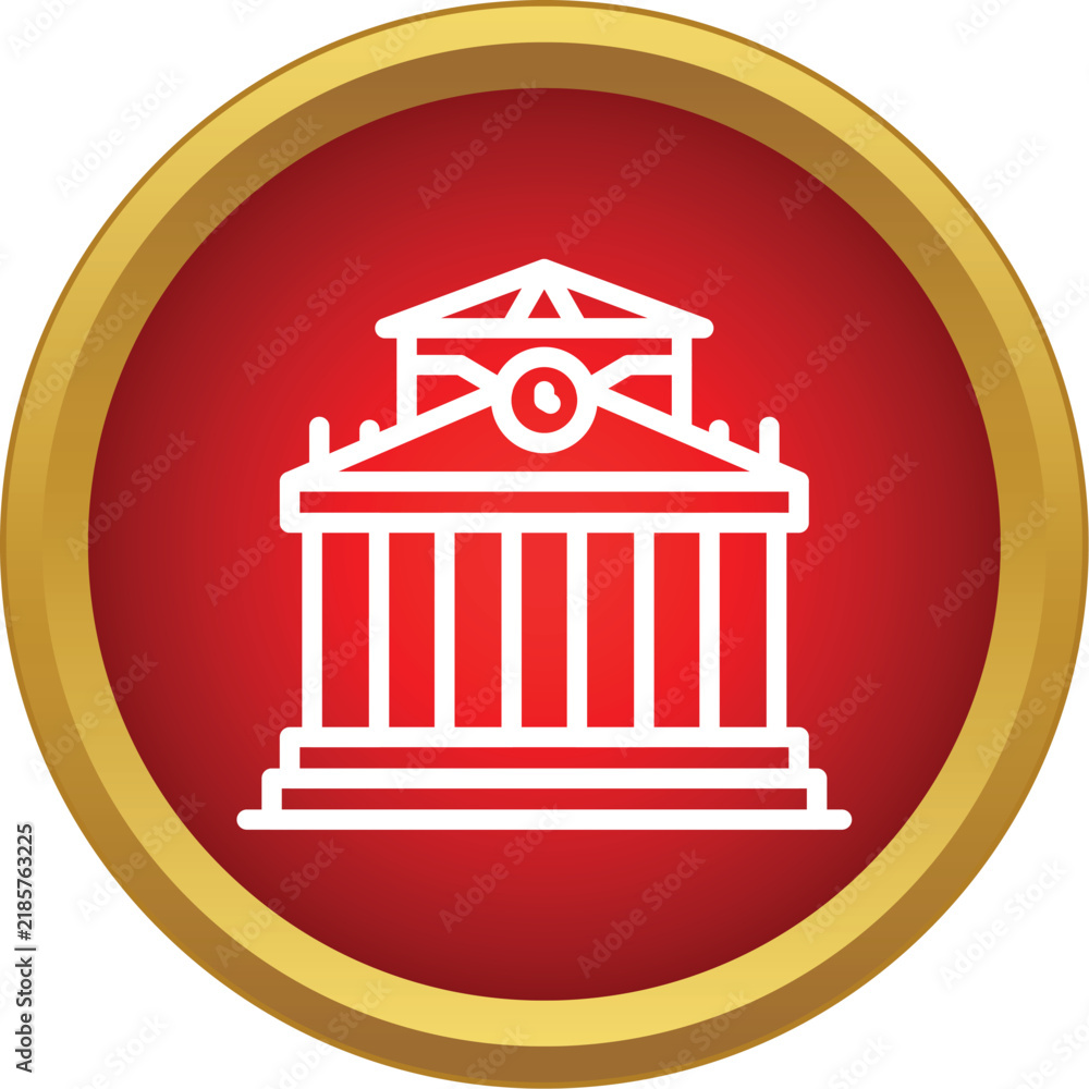 Obraz premium Ancient architectural building outline representing government or institution