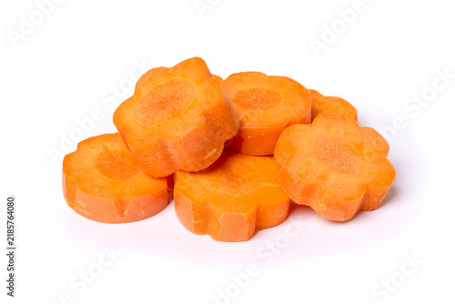 Tapety artystyczne carrot slice on white