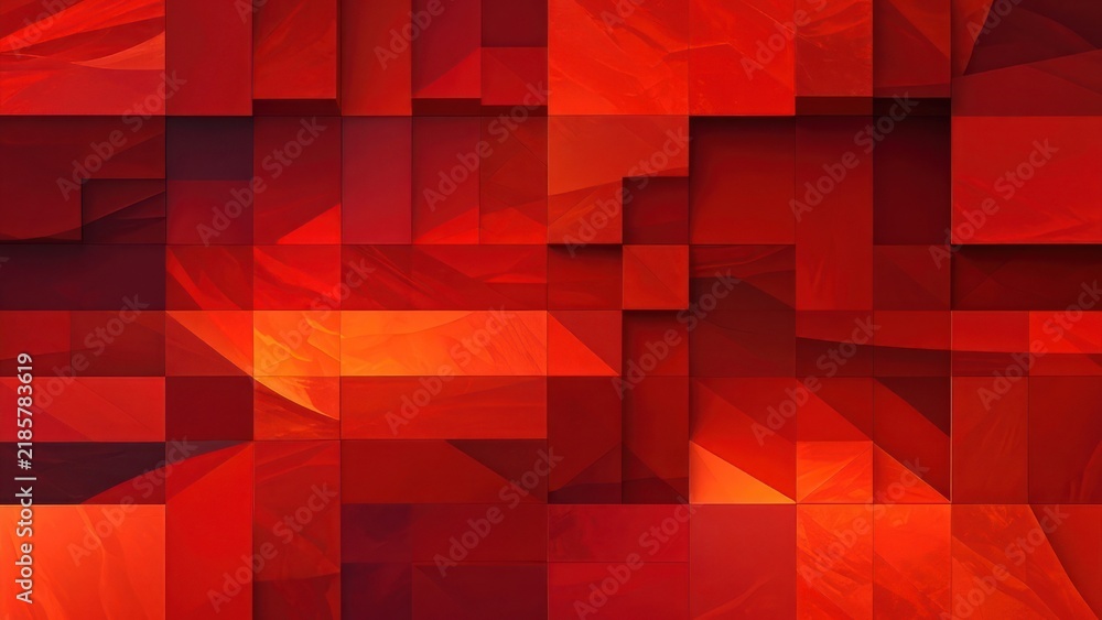 Obraz premium Creative Abstract Geometric Grid Design with Vibrant Red and Orange Color Shifts with high quality professional line art symbols for modern creative design and digital branding projects