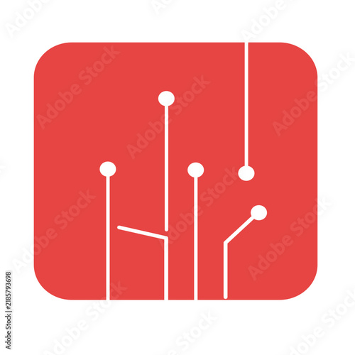 Circuit artificial intelligence technology and connectivity. colorful