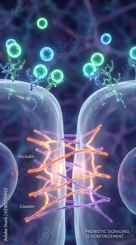 Microscopic View of Probiotic Signaling Enhancing Tight Junction Reinforcement