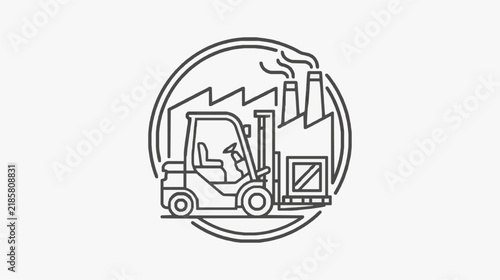 Industrial Forklift Operator Handling Cargo in Warehouse Facility