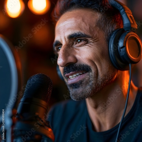 Cozy Home Studio Session with Middle Eastern Male Podcaster