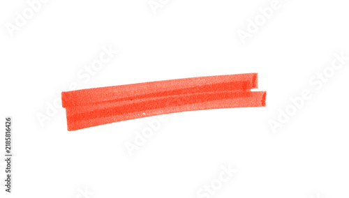 Fotografie Stift Markierung zum Durchstreichen oder Unterstreichen in rot