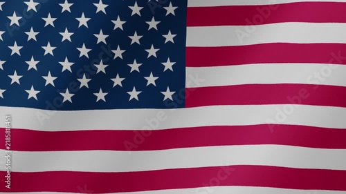 National flag of the united states of america, usa, waving in the wind. Detailed fabric texture creating a realistic patriotic motion background.