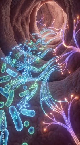 Gut Bacteria Produce Serotonin and Gaba for Neuron Communication