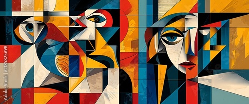 A surreal cubist composition