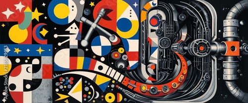 A surreal cubist composition