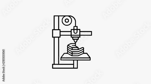 Precision milling machine cutting metal workpiece in industrial workshop