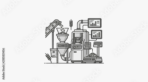 Grain Processing Plant with Automation and Data Analytics Interface