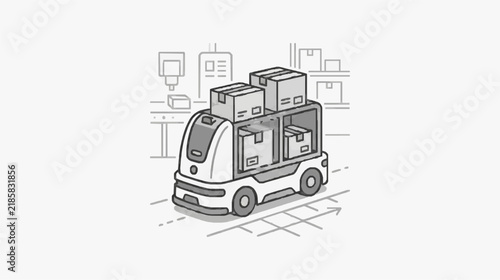 Autonomous Forklift Transporting Cargo Boxes in Smart Warehouse Environment