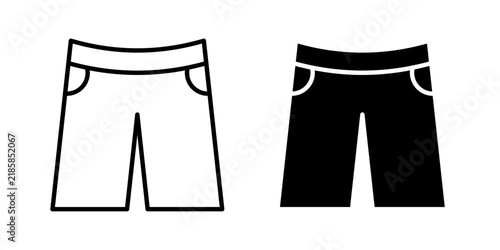 Фотография Swim shorts icon in outline and solid style, isolated on white background