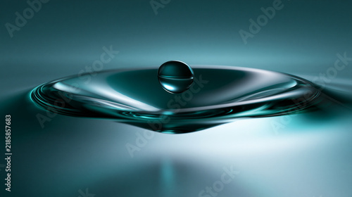 Water Droplet Falling on Smooth Liquid Surface