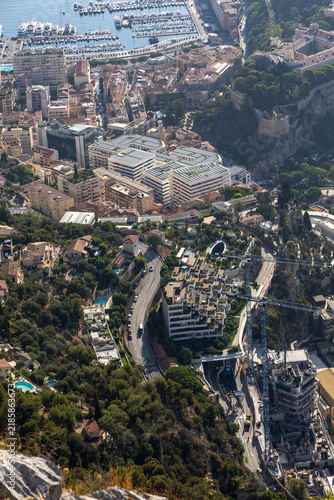 Panoramic View of Monaco from Tête de Chien, French Riviera, France