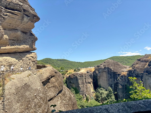 Canvastavla An incredible bird's eye view of the Meteora rock formations, which in shape and structure resemble an animal or a character from a movie, depending on the viewer's imagination