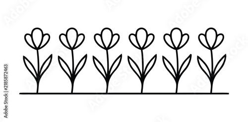 Elegant Floral Frame Border Vector Illustration, Botanical Flower Wreath Decoration, Ornate Floral Decorative Botanical Scrolls
