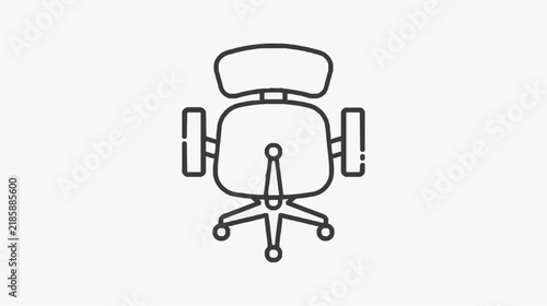 Office chair with armrests and five star base for workspace design