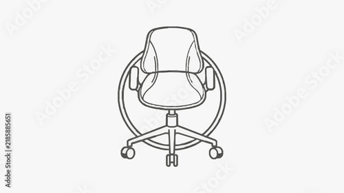 Ergonomic office chair with armrests and swivel base for workspace design