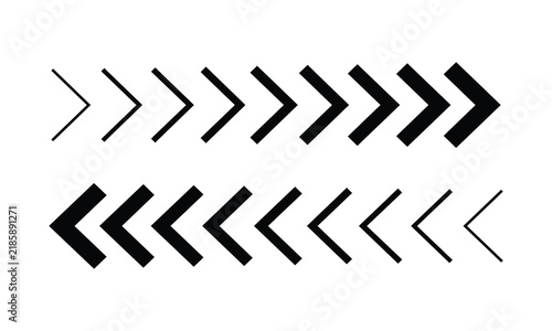 Arrow Progression Chevron Symbols Collection For Directional Design And Visual Navigation