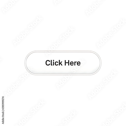 Modern flat button with click here text