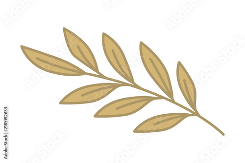 gold olive branch illustration for wedding and victory symbolism