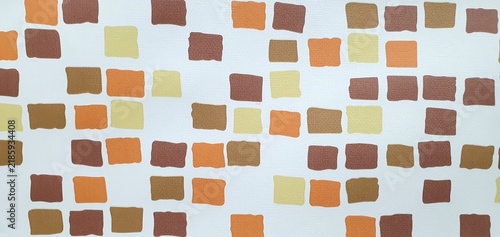 Square mosaic background. Mosaic pattern. Abstract print featuring an ornament of small squares.