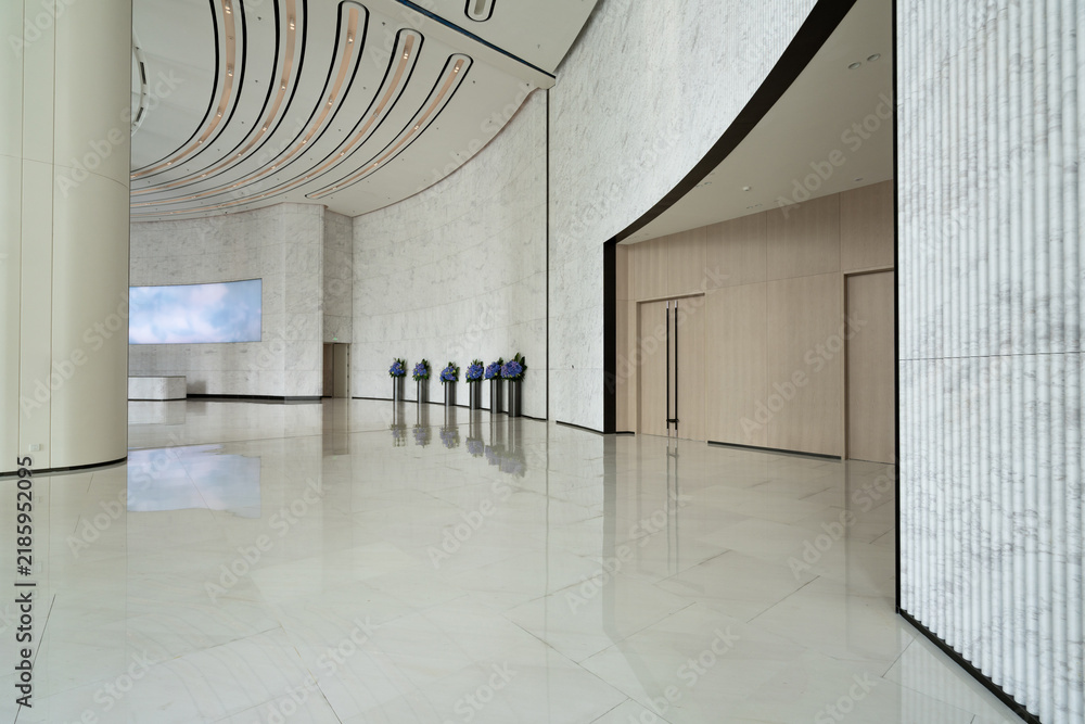 Obraz premium modern minimalist style spacious hall interior