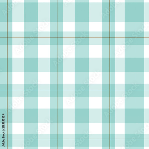 Light blue and white gingham plaid pattern seamless textile background design.