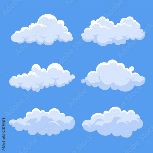 An illustration of a cluster of clouds vector. Suitable as a design element for cloud graphics, weather forecasts, and sky scenery.