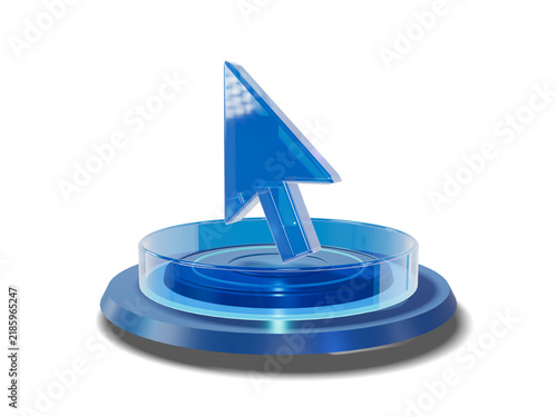3D Futuristic Cyber Halo Stage Podium Pedestal Platform Display Showcase Presentation for Fintech Cursor Banner Graphic