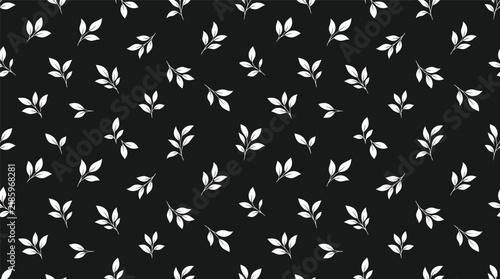 Monochrome leaf pattern texture for backgrounds and design projects.