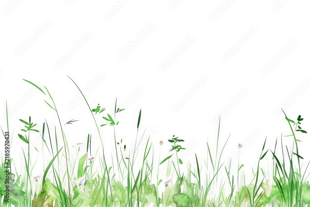 Fototapeta premium Japanese calligraphy meadow vegetation outdoors blossom.