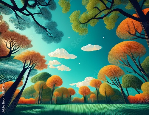 trees and sky